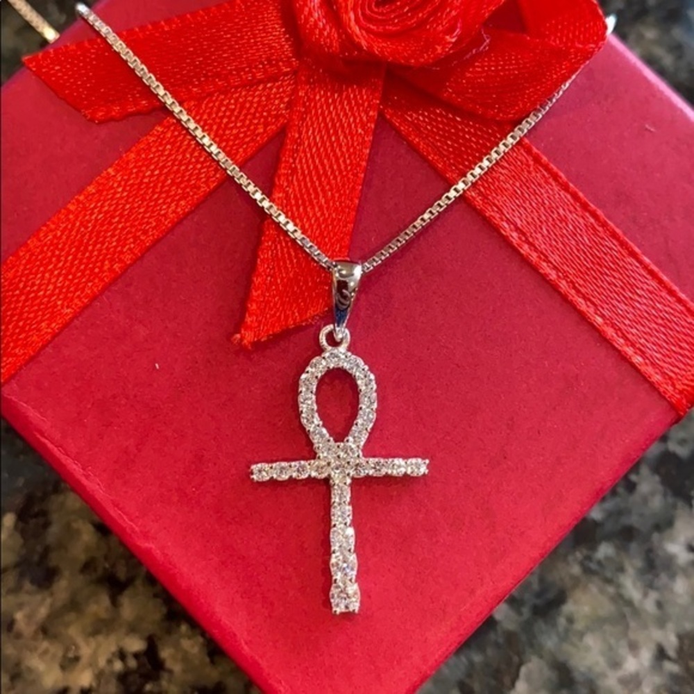 Sterling silver Cross Necklace 16” to 18” inches